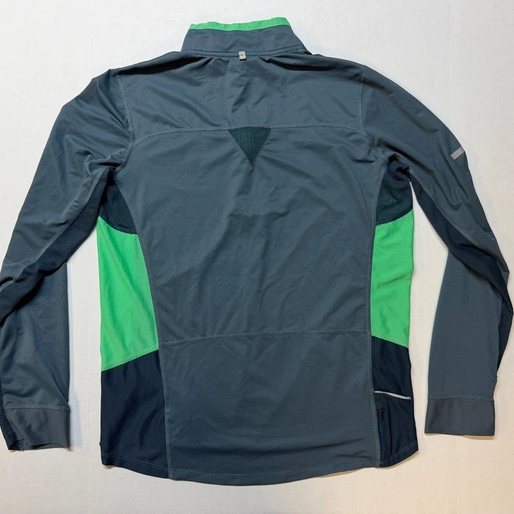 Nike Dri-Fit Dark Grey Green Men’s Large Half Zip Running Jacket